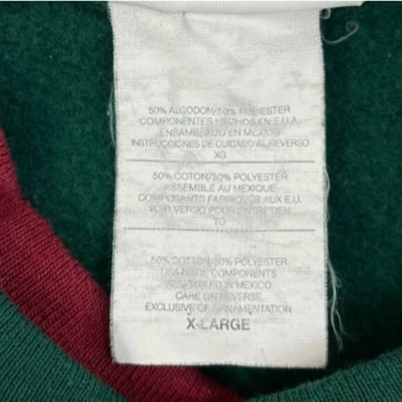 Vintage MC Sportswear Christmas Sweater Sweatshirt Women's XL Poinsettia - Picture 7 of 7